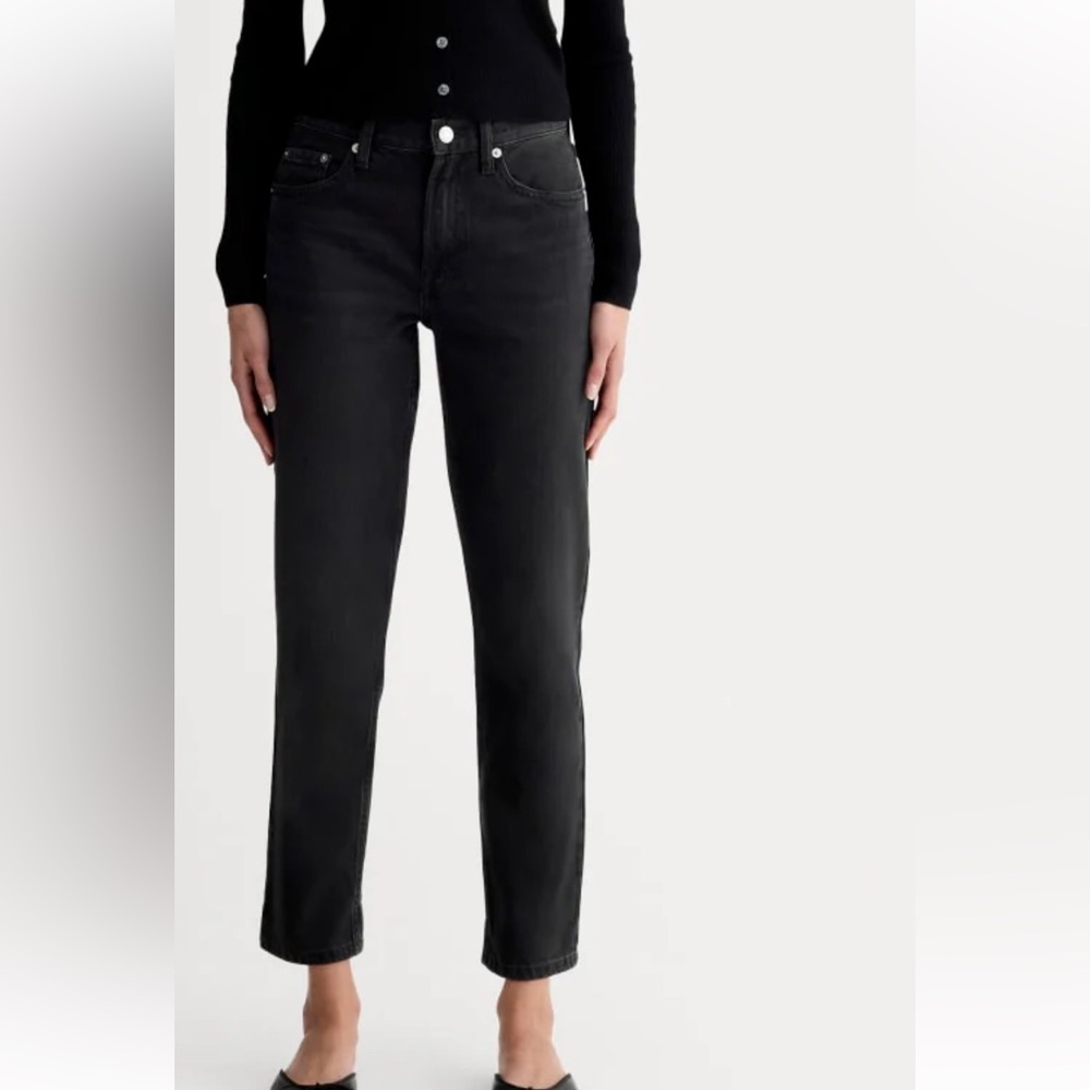 Everlane black straight jeans